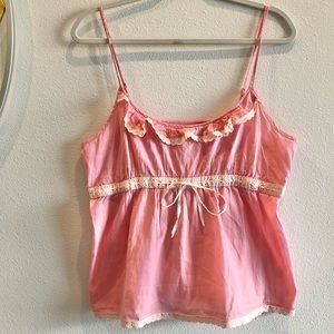 Anthropologie Feather & Bone Pink Cami 🎀